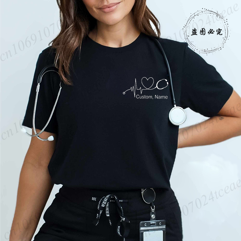 قميص مخصص للممرضات مع طباعة سم - مراجعة Stethoscope وسعره